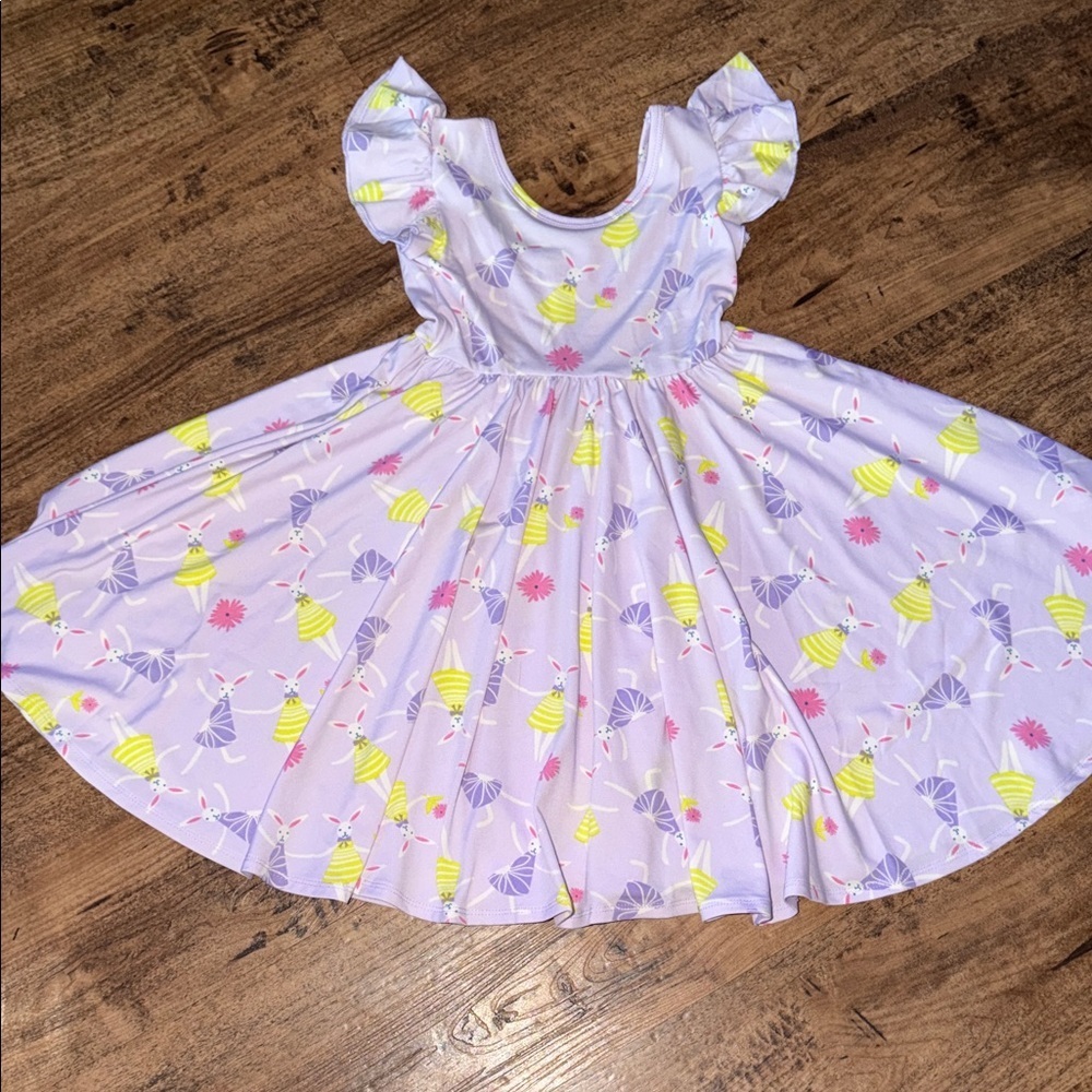 Floral Ruffle Sleeve Dress 5/6